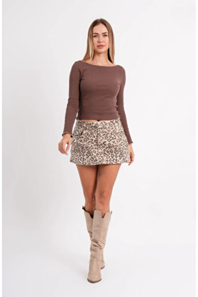 ALCİNOUS 100% Cotton Blouse with Stitching Details and Boat Neck