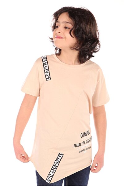 Toontoy Tricou asimetric cu mânecă scurtă și decolteu tip crewneck, imprimat,...