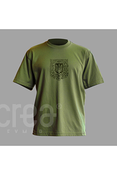 Crea Eymer Wear Ukraine National Motive Printed - Military - Khaki - Black