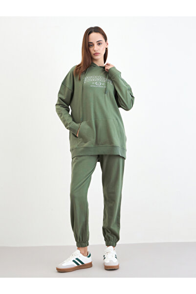 Styli Olive Oversized Longline Hoodie and Joggers Co-Ords