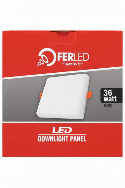 Ferled 36W KAYRA KARE FRAMELESS DOWNLİGHT LED PANEL 3500K(Gün Işığı)