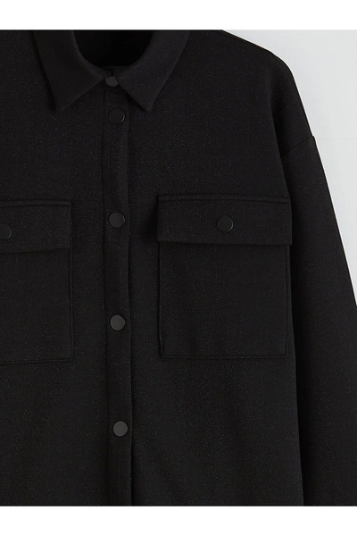 LC Waikiki Shiny Textured Oversized Women's Shirt Tunic