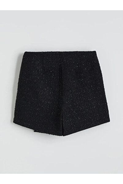 LC Waikiki Beli Fermuarlı Dokulu Tüvit Şort Etek