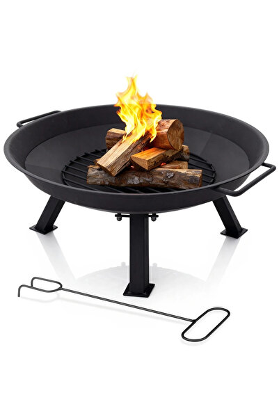 Ambiance Outdoor fire pit / fireplace with included hook Ambiance, metal, 22×56 cm, black