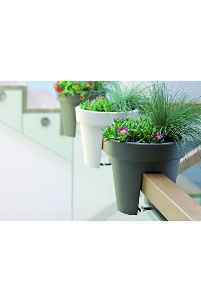 Prosperplast Lofly Railing terracotta planter, 245mmx225mm