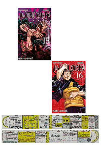 Gerekli Şeyler Yayıncılık Jujutsu Kaisen 15-16. Ciltler Manga Seti + Özel Cetvel