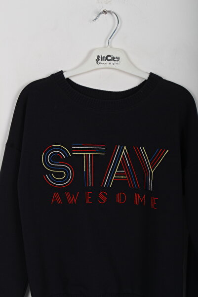 incity Girl's Crew Neck Printed Sweatshirt