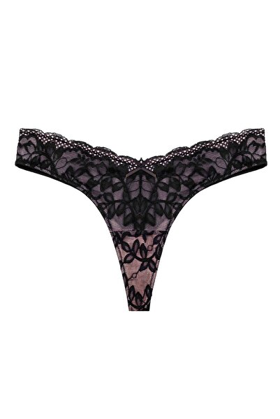 ESOTIQ Chiloți tanga pentru femei, slip, cu imprimeu floral din dantelă și volane moi, eleganti și senzuali | Klara