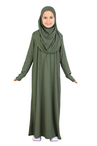 Modish Group Girls' Prayer Dress – Soft Viscose Clothing Abaya & Hijab + Bag Set