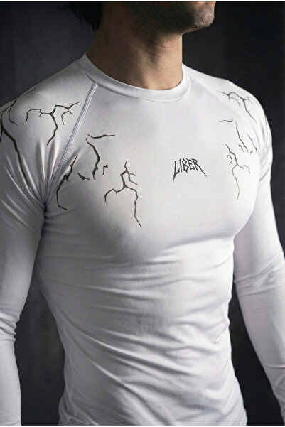 Liber Slayerfit - Long Sleeve Compression T-Shirt (White)