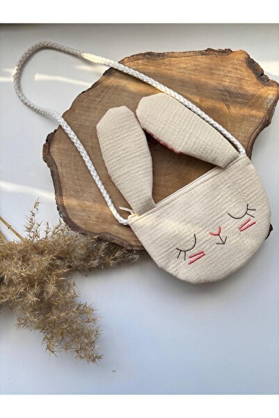 Miniminiksdesing حقيبة أطفال منسوجة بتطريز على شكل أرنب مع حزام جانبي للأطفال...