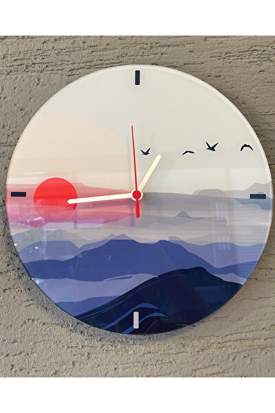 Nuvori İskandinav Cam/Akrilik Duvar saati [30cm] - LUX Sessiz Çalışan Duvar s...