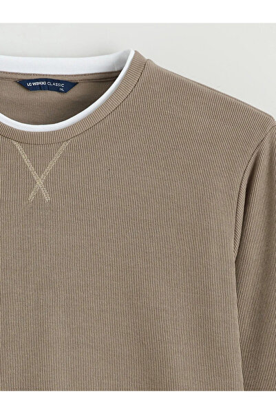 LC Waikiki Мъжка суитшърт с голям размер и велосипедна яка