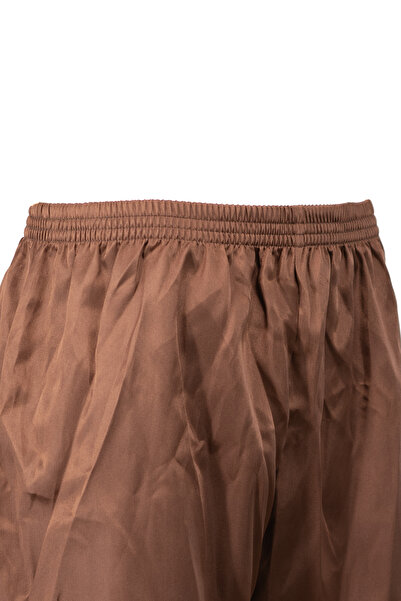 Oppland Men's Satin Fabric Shorts Solid Color Elastic Waistband No Pockets Relaxed Fit Lightweight Fabric