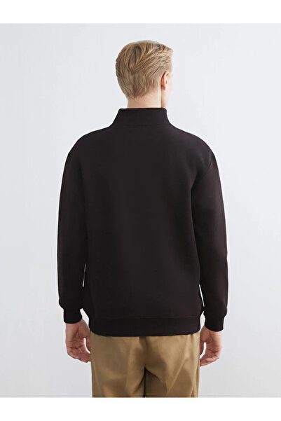 LC Waikiki Мъжка дебела блуза с висока яка и принт