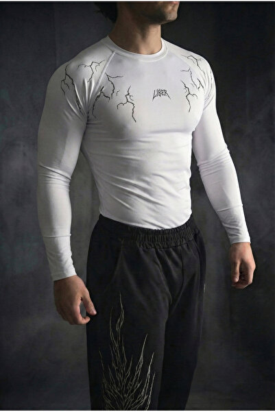 Liber Slayerfit - Long Sleeve Compression T-Shirt (White)