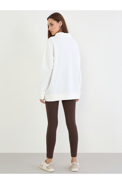 Styli Oversized Longline Sweatshirt and Leggings Co-Ords