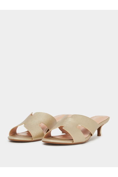 Styli Wide Strap Low Heel Mules