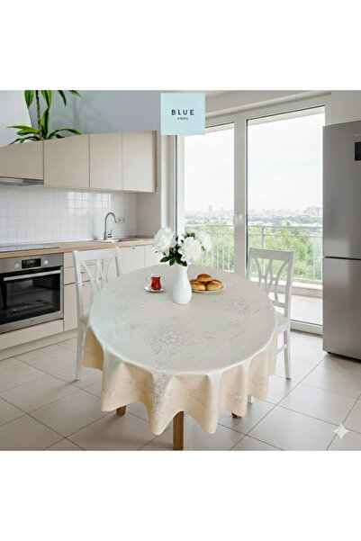 Blue Home 🆕 Round Luxury Tablecloth - Liquid Repellent Pvc - Wipeable - Decorative Luxury Tablecloth