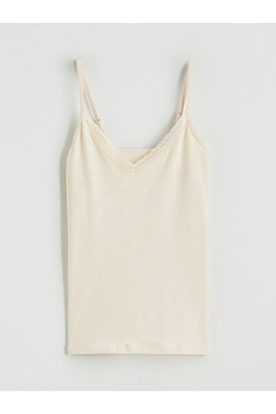 LC Waikiki V-Neck Lace Detailed Strappy Women's Athlete