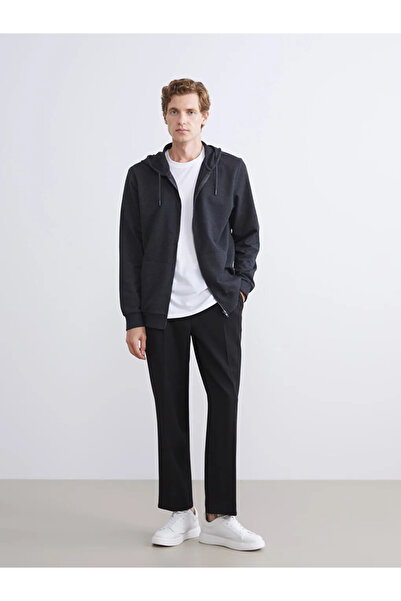 LC Waikiki Hooded Long Sleeve Men's Zippered Sweatshirt