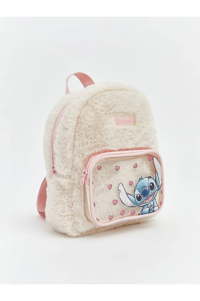 LC Waikiki Lilo and Stitch Printed Girls' Plush Backpack