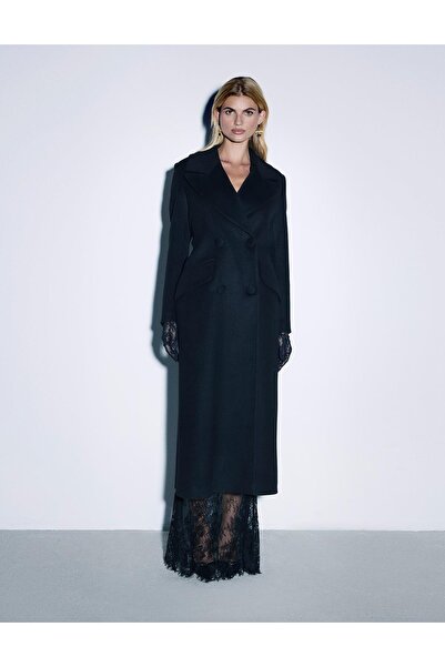 İLVİ Gaia Cashmere Black Women's Coat