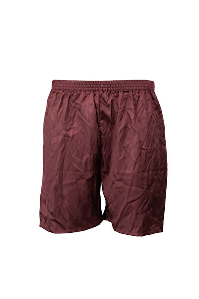 Oppland Men's Satin Fabric Shorts Solid Color Elastic Waistband No Pockets Relaxed Fit Lightweight Fabric