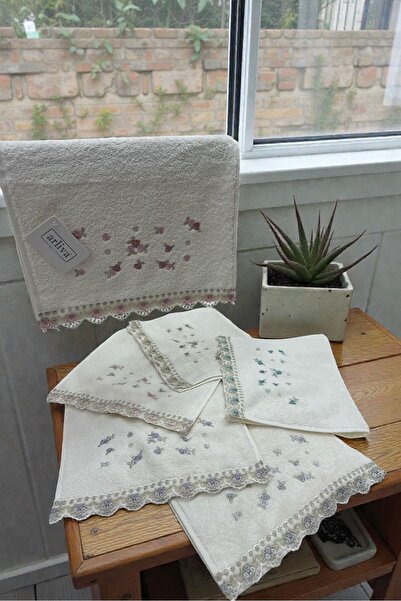 HAVLULAND 6 ADET ARLİVA GÜPÜRLÜ NAKIŞLI 30X50 %100 PAMUK ÇEYİZLİK MUTFAK HAVLUSU