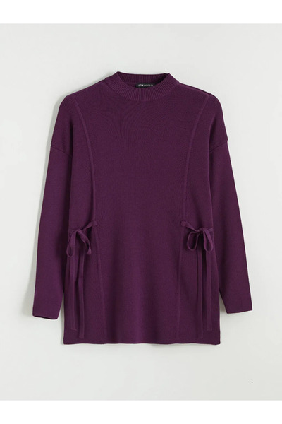 LC Waikiki Stand Collar Oversize Women's Knitwear Tunic