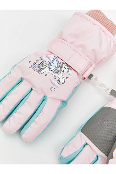 LC Waikiki ÇNR Baskılı Kız Çocuk Kar Eldiveni