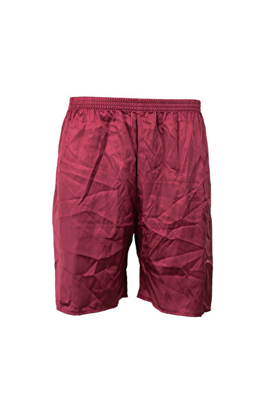 Oppland Men's Satin Fabric Shorts Solid Color Elastic Waistband No Pockets Relaxed Fit Lightweight Fabric