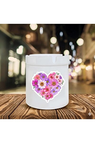 sartre art Buket Çiçekler cu imprimeu Scrumieră din porțelan Söndür-At, fără ...