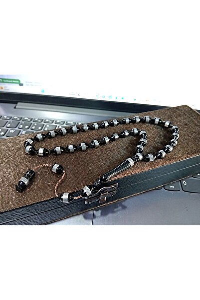 tesbihediye KUKA TESBIH ORJINAL GÜMÜŞ İŞLEMELİ ÖZEL TASARIM KUTULU YAZILI SER...