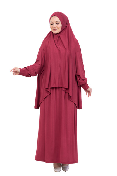 Modish Group Two Piece Prayer Dress – Long Cotton Hijab Clothing Abaya & Headscarf Set