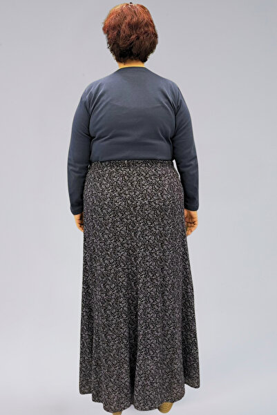 BNZ TEKSTİL Pieced Long Prayer Skirt, Viscose Flowered 8 Pieces Long Women's Skirt