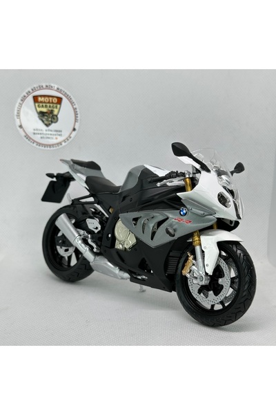 MotoGarage BMW S1000RR 1:12 Ölçek Gri Diecast Motosiklet Model – Lisanslı Metal Maket & Koleksiyonluk Oyuncak