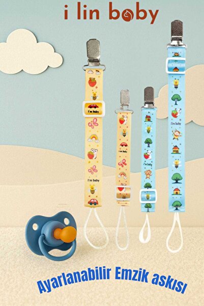 i lin baby Emzik Askısı ve Zinciri -Ayarlanabilir Emzik Askısı Emzik Zinciri ...