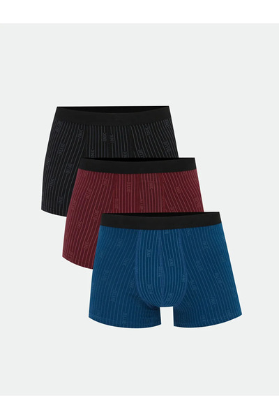LC Waikiki Standard Mold Cotton Flexible Men's Boxers 3-Piece