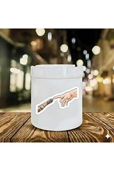 sartre art Pati Dostluğu Baskılı Porselen Söndür-At Kokusuz Küllük Kül Tablası