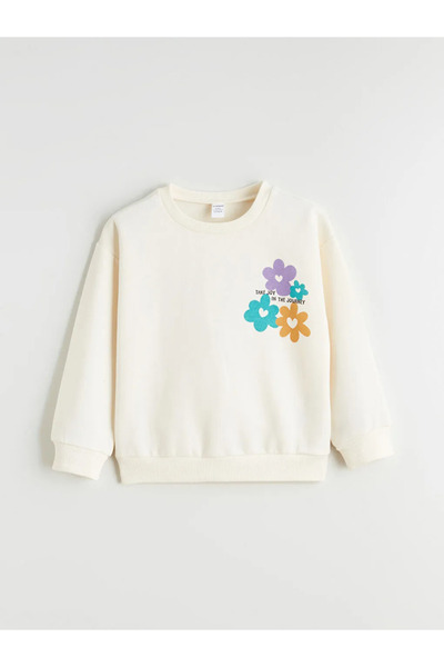 LC Waikiki Floral Girl's Sweatshirt and Leggings
