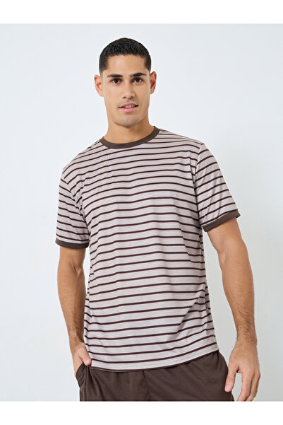 Styli Men Oversized Striped T-Shirt and Shorts Set