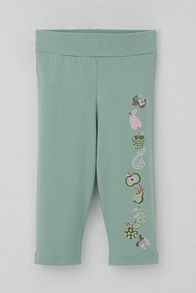 Breeze Girl's Capri Tights Set Cute Fruits Printed 1.5-5 Years Old, Ecru