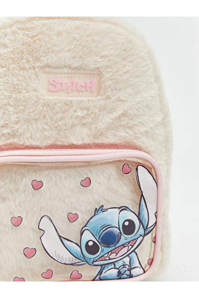 LC Waikiki Lilo and Stitch Printed Girls' Plush Backpack