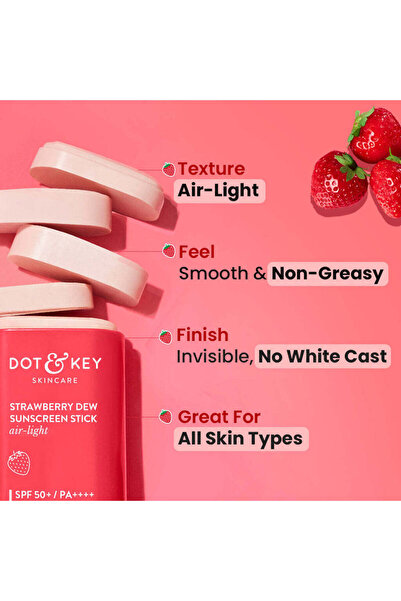 Dot KEY Dot & Key Strawberry Dew SPF 50 Sunscreen Stick On-The-Go 20 g