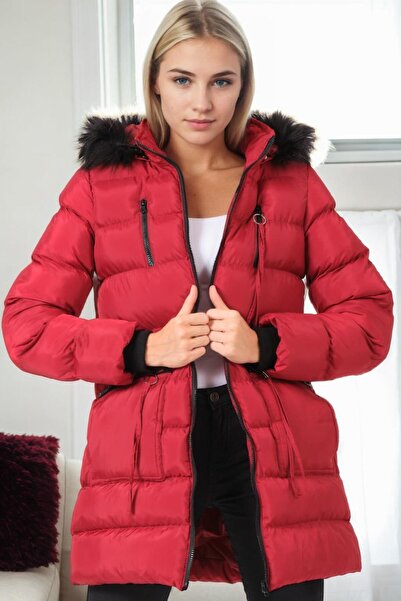 Dewberry Z9763 Coat-Burgundy