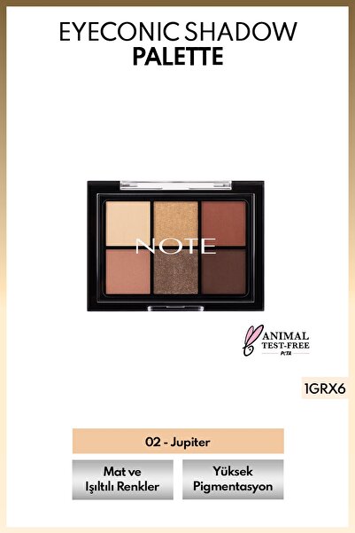 NOTE Eyeconic Eyeshadow Palette Mat ve Işıltılı Toz Göz Far Paleti - 02 Jupiter