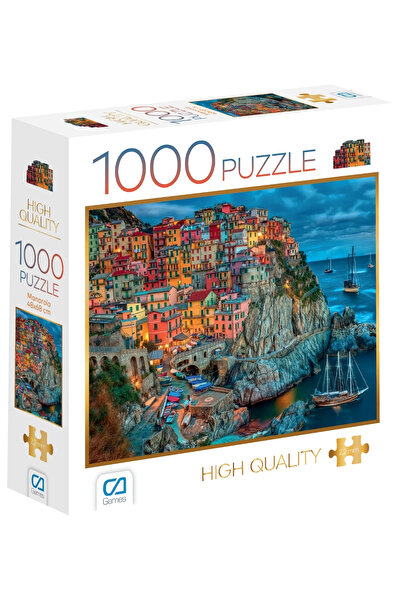 CA Games Evening in Manarola 1000 Pieces 2,2mm Thickness 48X68Cm Professional Hobby Puzzle Jigsaw Puzzle Series