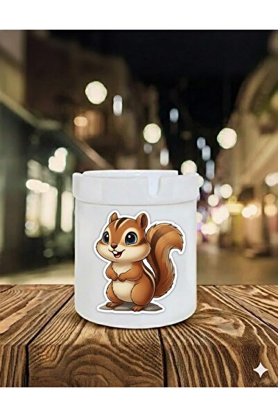 sartre art منفضة سجائر من الخزف غير المعطر من شركة Şımarık Sincap مطبوع