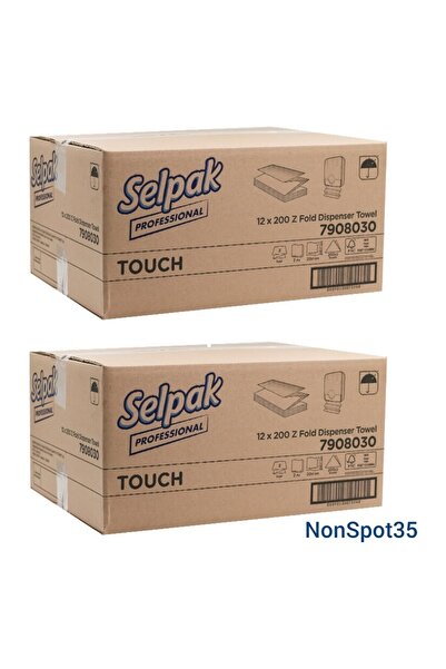 Selpak Professional Touch Z Katlama Dispenser Havlu 200'LÜ 24 Paket 20X24 cm